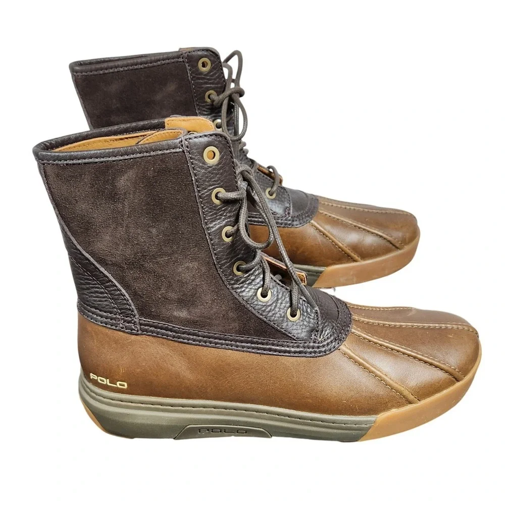 NEW Polo Ralph Lauren Men's Duck Boots Oslo Low Leather Suede 9.5 D Hard to Find